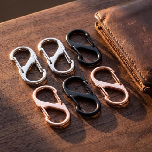 6 Pack Zipper Locks with Carabiner Clip, Anti Theft Zipper Clips — view 6