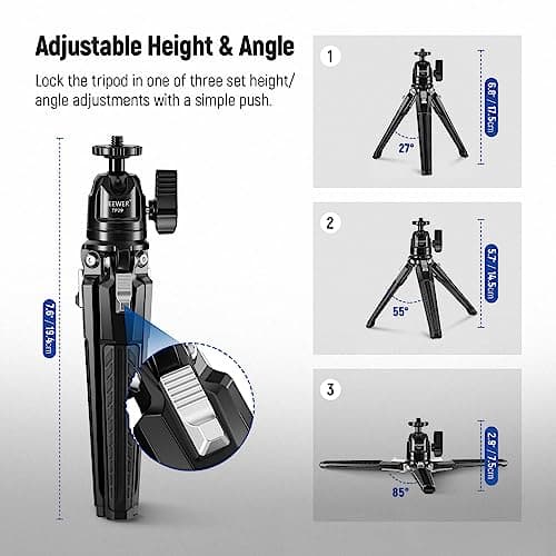 NEEWER Mini Metal Table Tripod with 360° Ball Head, TP29 — view 5