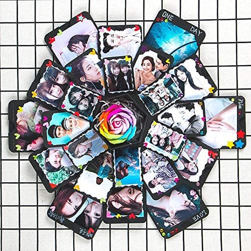 Cosswe Explosion Box, Surprise Box DIY Photo Album Scrapbook Folding Gift Box Handmade Commemorative Album for Birthday Valentine's Day Wedding Memory — view 4