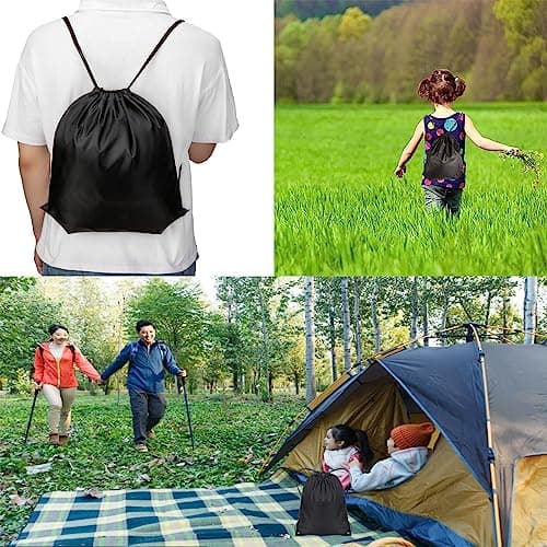 Drawstring Bags Drawstring gym bag Personalised Waterproof Gym Sack with Sports Backpack Large PE Bag Personalised Waterproof Swimming Sack for School Travel Various Activities — view 5