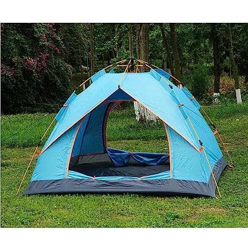 Gr8 Garden Outdoor 3-4 People Automatic Double Layer Pop Up Camping Tent Water Resistant Sun Shade Family Festival Beach Hiking Shelter — view 5
