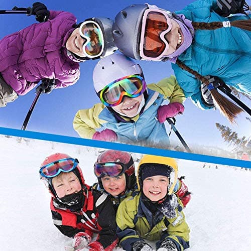 Yizerel Ski Goggles, Pack of 2, Snowboard Goggles for Kids, Boys & Girls, Youth, Men & Women, with UV 402 Protection, Wind Resistance, Anti-Glare Lenses, New Edition — view 6