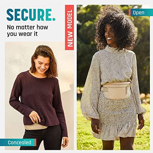 YuanYouTong Secure Travel Money Belt, Anti-Theft Passport Holder Wallet, Hidden Under Clothes Belt Wallet, Security Travel Pouch, Waterproof Waist Bumbag for Money, Cards and Keys — view 5
