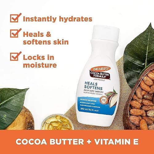 Palmer's Cocoa Butter with Vitamin E softens, smoothes and relieves dry skin with lasting moisture. Includes 2×250ml, 1×50ml travel size, Inc. the Infinite Essential Hair & Skin Ritual Guide — view 5