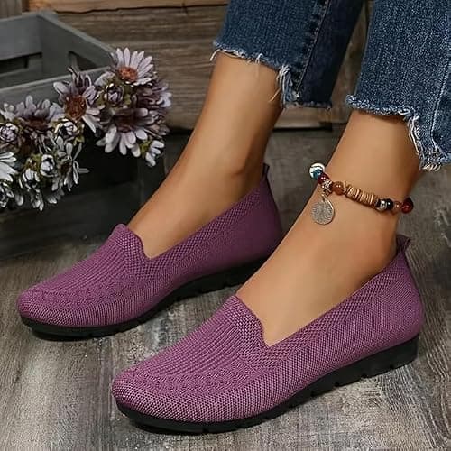 2026 Orthopedic Loafers for Women with Arch Support Slip On Flats Trainers Ladies Summer Comfortable Wide fit Lightweight Non Slip Fashion Sneakers Walking Shoes for Walking Work Travel Black — view 3
