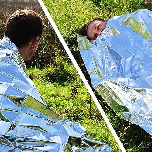 RE-GEN 4 Pack Emergency Thermal Foil Blanket. Travel Camping First Aid Medical Sports & Athletics — view 6