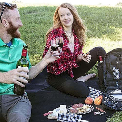 Picnic Backpack For 4 People, Picnic Cutlery Set, Portable Picnic Bag For Family, Outdoors, Hiking, Camping, Barbecuing — view 5