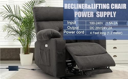 Power Recliner Transformer, 29V 2A Lift Chair Cable Replacement OKIN Chair, Lazy Boy Recliner, LIMOSS Motor, Cheers Electric Sofa AC/DC Adapter, Universal Switching Supply Battery Charger — view 6