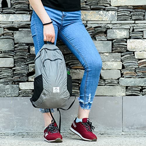 Naturehike Ultralight Foldable Waterproof Backpack by 30D Nylon Fabric Dry Bag for Hiking Camping Outdoor Travel Grey — view 5