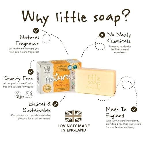 Little Soap Company Naturals Sweet Orange Soap Bar for Face & Body, 100g — view 4