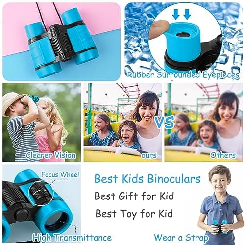 OSDUE Kids Telescope Outdoor Toys, 4x30 High Resolution Binoculars for Kids Toys Educational Learning, Sports and Outside Play, Gifts for Age 3-12 Boys Girls (Blue) — view 6