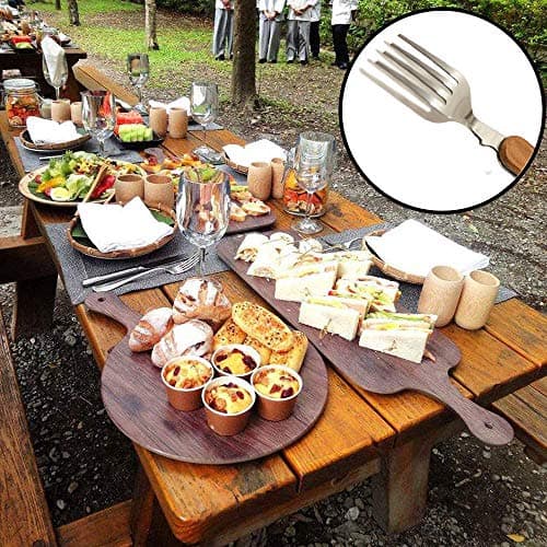 4-in-1 Camping Tableware Utensils, Portable & Detachable Stainless Steel Spoon Fork Knife & Bottle Opener Combo Set - Travel, Backpacking Cutlery Multitool — view 4