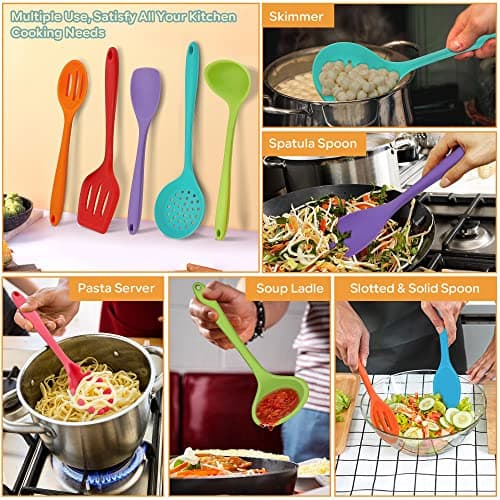 Onader 12Pcs Kitchen Utensil Set, Silicone Cooking Utensils with Holder — view 5