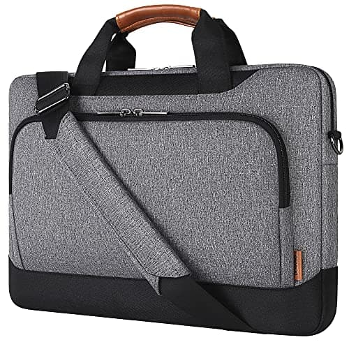DOMISO 15-15.6 Inch Laptop Sleeve Business Briefcase Computer Case Compatible with Lenovo 15.6" Ideapad 330/16" MacBook Pro/HP EliteBook 850 G3/Envy x360 15/Latitude 3580/Acer Chromebook/Asus,Grey