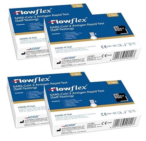 The Supply Cube Flowflex One Step Lateral Flow Test Kit | 4 Single Packs | One Step Test for Sars-CoV-2 Antigen | Covid-19 Self Testing Rapid Test | Not for Travel | 4 Pack — view 6