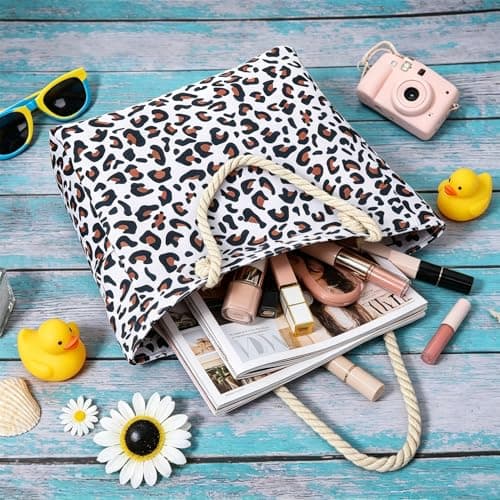 ViEinkaufen 2 Pack Waterproof Beach Bag,Beach Bags for Women with Pockets — view 2