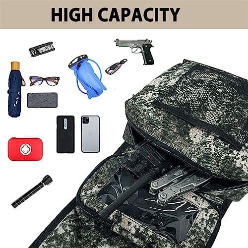 MYDAYS ATV Saddle Bag,Cargo Tank Phone Bag Storage Luggage for ATV UTV Snowmobile Motorcycle (Camo) — view 5