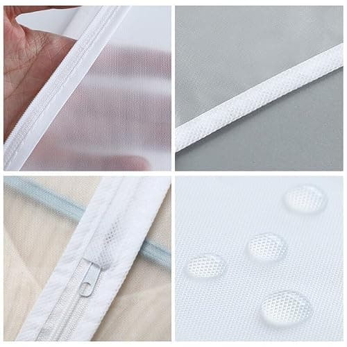 Cwmniily Garment Bags, 2 Pack, 24" x 63" (60 x 160 cm) Long Dress Cover, dress bag, Dustproof Waterproof with Zipper for Wedding Dresses, Evening Gowns — view 5