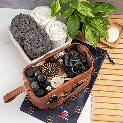 Toiletry Bag for Men with Pack Pouch | Toiletries Bag Organiser | Multiple Compartments | Men's Wash Bag for Toiletries, Cosmetics Travel Kits | Gift for Men — view 5