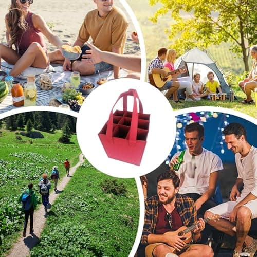 Wine Bag Carrier Tote Wine Bottle Carrying Case, Carry Handle — view 4