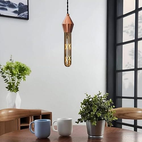 DC VOLTAGE Vintage Antique Retro Metal Bulb Socket Lamp Holder Lamp Shades Industrial Edison E27 Bulb Light Socket - Rose Gold — view 3