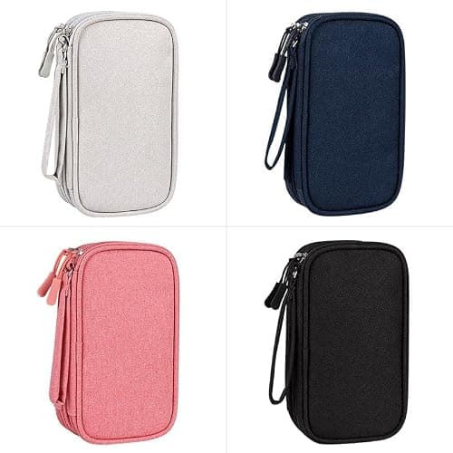 VALINK Electronics Accessories Travel Bag Tech Organizer Splashproof, Electronics Travel Organizer for Power Adapter Charger Cables Navy Blue — view 4