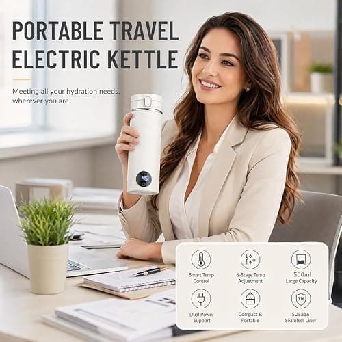 Travel Kettle 500ml, Portable Kettle,Portable Electric Kettle,Auto Shut-Off — view 2