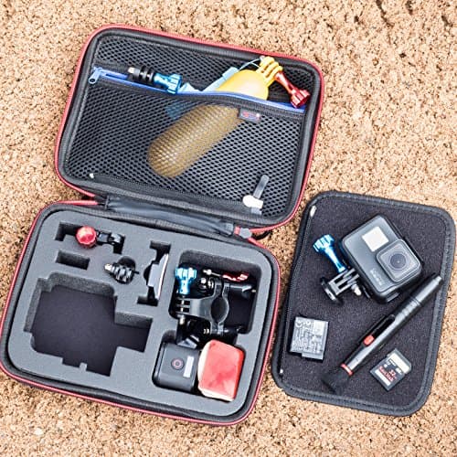 Digicharge Carry Case for Action Cameras Gopro Lit Hero 13 Hero13 Hero12 Max 2/DJI Osmo Action 5 / Hero10 Hero 13 12 11 Mini 10 9 8 Akaso Apexcam Dragon Touch Vemont Cam Medium (22x17x6cm) — view 5