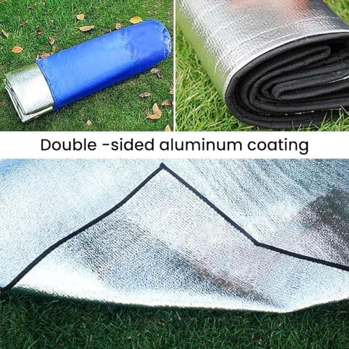 Birtern 200x200cm Aluminum Camping Mat, Sleeping Foam Pad, Insulating Foldable Foil Blanket for Outdoor Travel Picnic — view 6