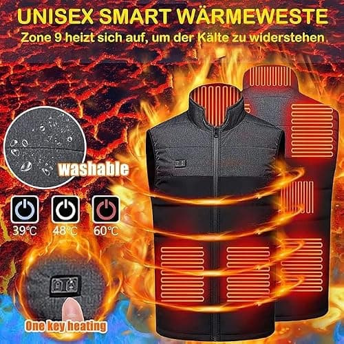 Panngu Heated Jackets for Men with 10000Mah Battery Pack XL, Upgraded Version Heated Vest Warmer Clothing — view 3