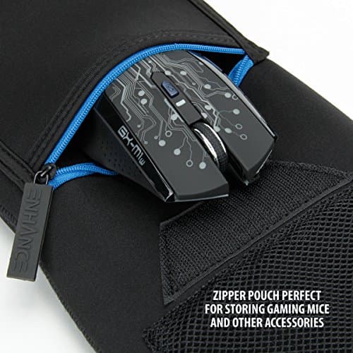 ENHANCE Keyboard Sleeve Travel Case for Full-Size Mechanical and Standard Gaming Keyboards up to 18 Inches with Rugged Neoprene Construction, Zipper Mouse Storage and Cable Storage Pouch — view 4