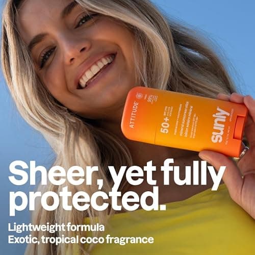 ATTITUDE Mineral Sunscreen Stick SPF 50, Broad Spectrum Zinc Oxide, EWG Verified, Non-Nano, Mess-Free Stick for Face & Body, Lightweight Non-Greasy, Vegan, Tropical Coco Scent, 60 grams — view 4