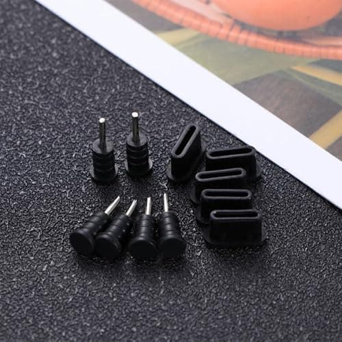 POPETPOP Ear Plugs Silicone Silicon Ear Plugs Anti Dust Plugs Micro USB C Dust Plugs Caps Set Compatible for Type C Charging Port and Earphone Jack Usb Chargers Headphones Earbuds — view 3