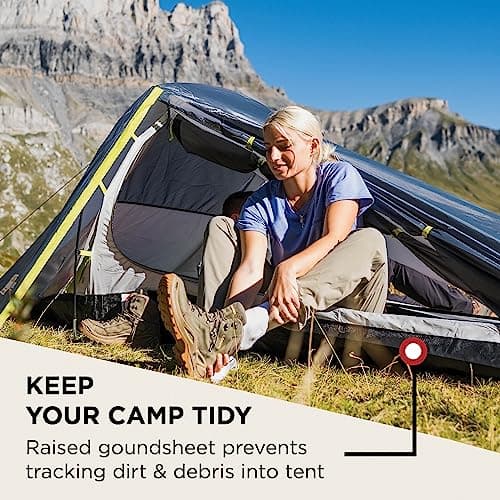 Coleman Bedrock 2 Tent, a compact 2 man dome tent, a light 2 person camping and hiking tent, 100% water-proof, sewn in groundsheet, a compact and light trekking tent which can be put up quickly, Grey — view 4