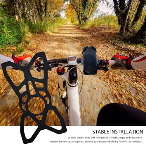 Phone Holder with Silicone Band - X Web Grip for Motorcycle Handlebar | Secure Replacement Strap for Phone Holder, Durable Elastic Silicone Mounting Accessory — view 2