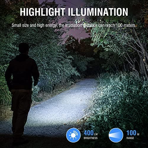 BORUIT V1 Small Torches LED Super Bright 400LM with UV — view 2