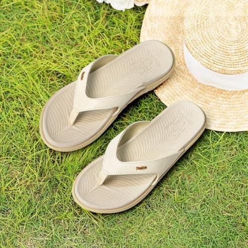 KuaiLu Womens Arch Support Flip Flops Yoga Mat Cushioned Orthopedic Sandals — view 3