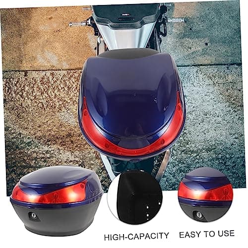 PACKOVE Motorcycle Tail Box Hardwearing Plastic Rear Storage Carrier Lock — view 4