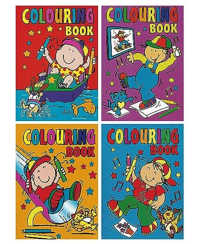 ihoot Pack of 10 A6 Kids Colouring Books and 10 Packs of Crayons | Mini Colouring Books for Party Bags in Assorted Designs, Childrens Party Bag Fillers for Toddlers — view 5