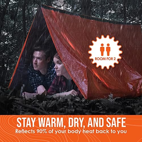 Go Time Gear Life Tent Emergency Survival Shelter – 2 Person Emergency Tent – Use As Survival Tent, Emergency Shelter, Tube Tent, Survival Tarp, Includes Survival Whistle & Paracord - Green 1 Pack — view 4