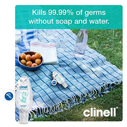 Clinell Hand Sanitiser Gel with Retractable Clip - 50 ml - Dermatologically Tested, Kills 99.99% of Germs, Moisturising, Quick Action, Kind to Skin, No Stickiness — view 2