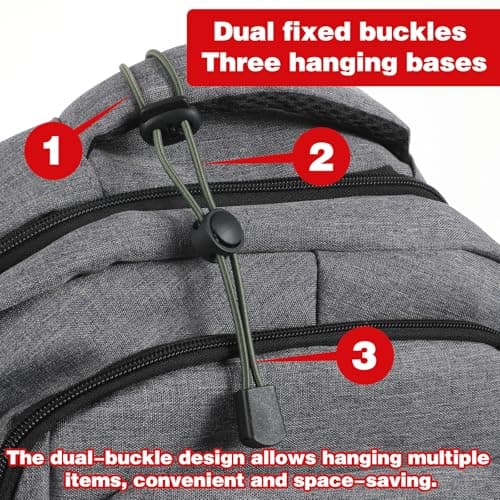 8 Pack Backpack Hiking Stick Holders, Backpack Accessories Gear Bungee Cord, Stick Holder Elastic Rope Fasteners Lanyard Fixing Buckle for Trekking Pole Walking Camping Equipment (4 Colors) — view 5