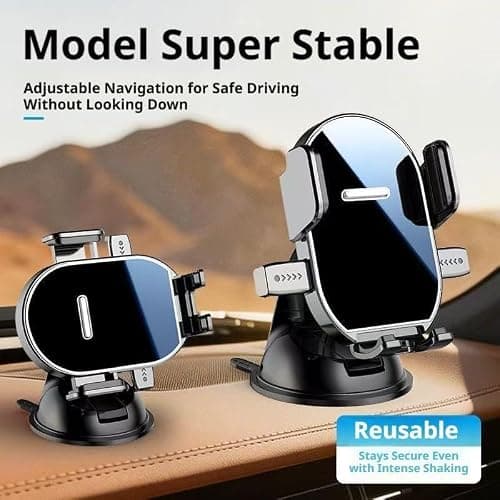 Car Phone Mount 360 Degree Rotatable Mechanical Auto Lock Holder — view 5