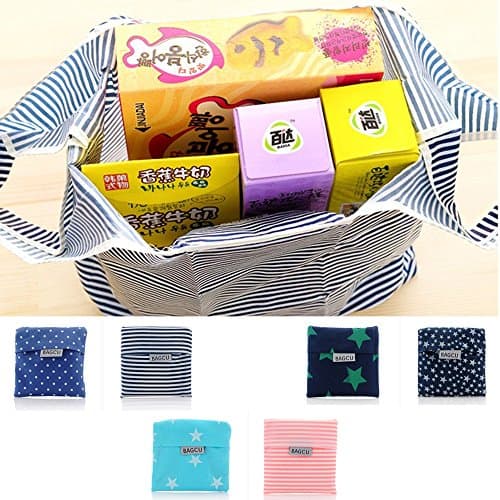 Comfysail 6 Pack Foldable Shopping Bag Portable Reusable Grocery Bags Handy Travel Bags for Household Outdoors — view 6