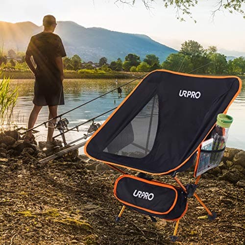 URPRO Camping Outdoor Chair Ultralight Portable Folding Include Carry Bag Heavy Duty 145 kgs Capacity Collapsible Beach Picnic — view 2
