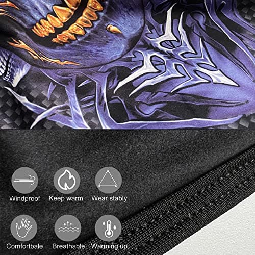 Eikuni Balaclava Face Mask Men Women for Winter Cold Weather Ski Cycling Ski Hunting (Skull Gold Teeth) — view 3