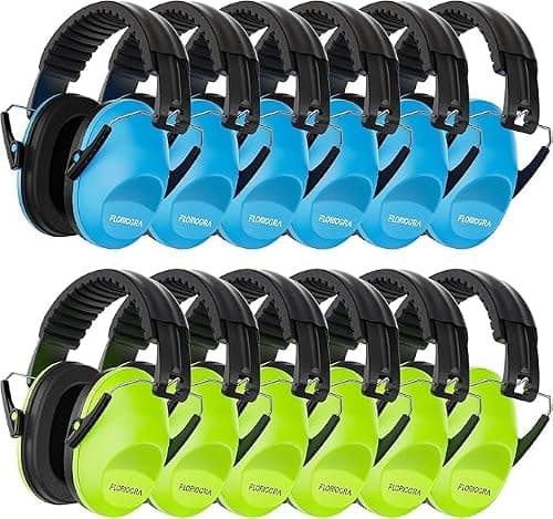 Floriogra 12 Pack Ear Defenders Children SNR 28dB for Autism Children