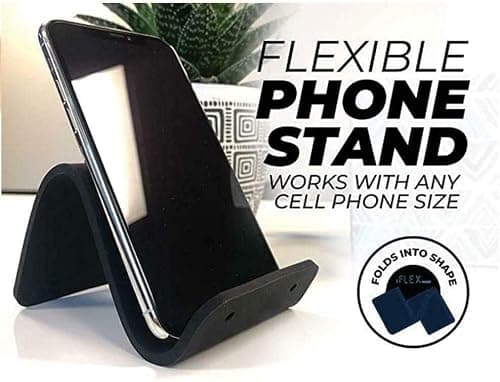 iFLEX Mini Flexible Phone Holder for Travel, Work and Home – This Travel Cell Phone Stand is The Perfect iPhone Holder and Works with Any Smartphone – Non-Slip Grip, Strong and Durable - Sky Blue — view 3