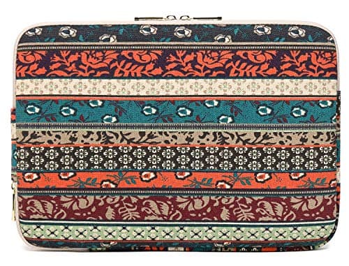 KAYOND Red Bohemia Water-resistant 15 inch Canvas laptop sleeve for 15.6 inch laptop, macbook air/pro 15.4, MacBook pro 16 (15-15.6 Inch, Red Bohemia) — view 4