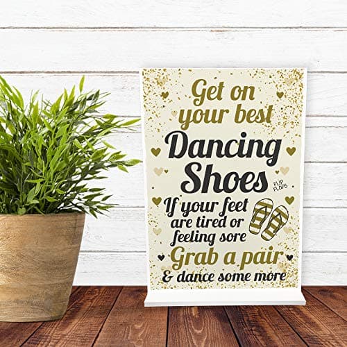 Red Ocean FLIP FLOP BASKET Wedding Sign Dancing Shoes Free Standing Plaque Wedding Decoration Keepsake — view 3